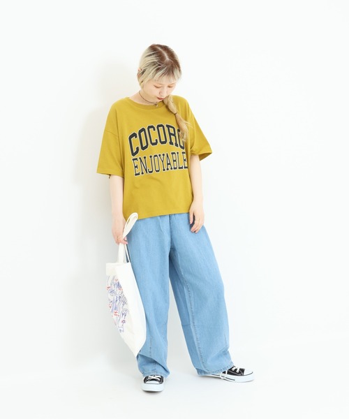 HEART MARKET(ハートマーケット)の「COCOROワイドなプリントT(Tシャツ/カットソー・レディース・イエロー/ホワイト/レッド/チャコール・MEDIUM/LARGE)」の11枚目の写真