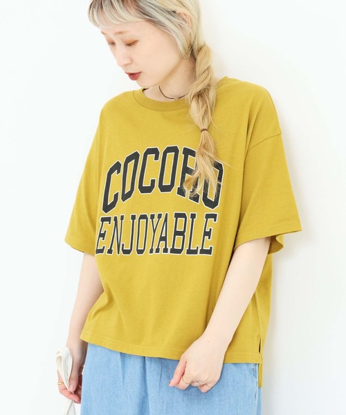 HEART MARKET(ハートマーケット)の「COCOROワイドなプリントT(Tシャツ/カットソー・レディース・イエロー/ホワイト/レッド/チャコール・MEDIUM/LARGE)」の12枚目の写真