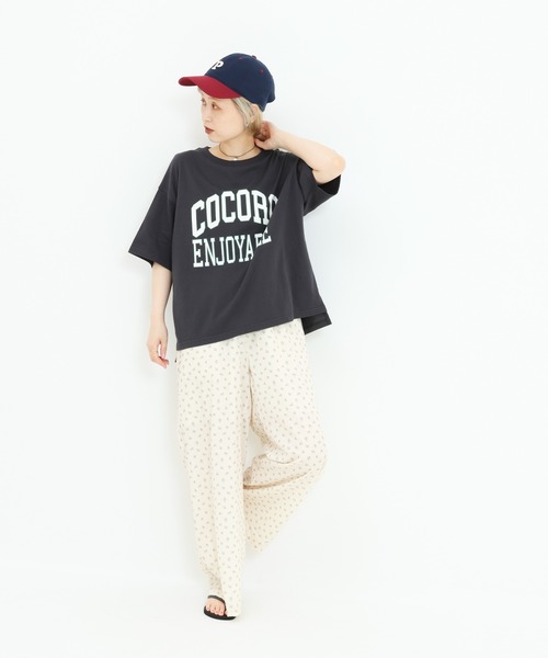 HEART MARKET(ハートマーケット)の「COCOROワイドなプリントT(Tシャツ/カットソー・レディース・イエロー/ホワイト/レッド/チャコール・MEDIUM/LARGE)」の15枚目の写真
