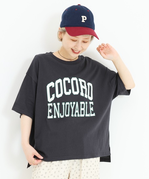 HEART MARKET(ハートマーケット)の「COCOROワイドなプリントT(Tシャツ/カットソー・レディース・イエロー/ホワイト/レッド/チャコール・MEDIUM/LARGE)」の16枚目の写真