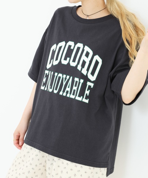 HEART MARKET(ハートマーケット)の「COCOROワイドなプリントT(Tシャツ/カットソー・レディース・イエロー/ホワイト/レッド/チャコール・MEDIUM/LARGE)」の17枚目の写真