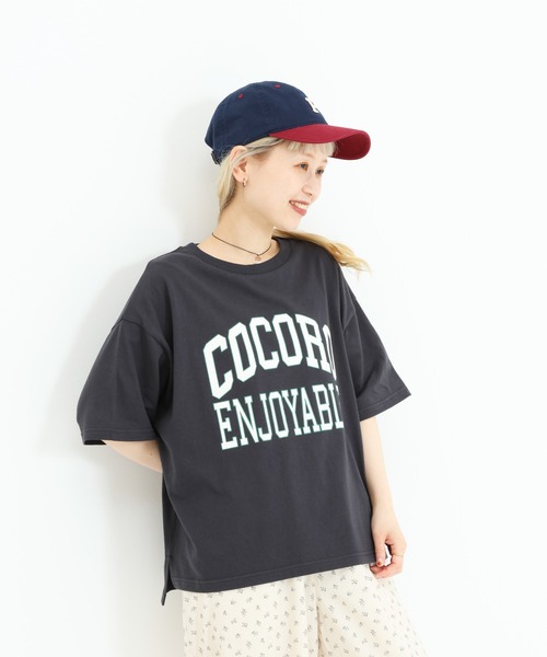HEART MARKET(ハートマーケット)の「COCOROワイドなプリントT(Tシャツ/カットソー・レディース・イエロー/ホワイト/レッド/チャコール・MEDIUM/LARGE)」の18枚目の写真