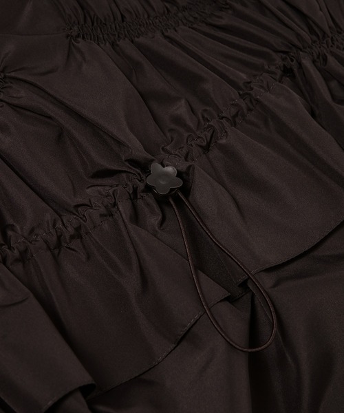 CECILIE BAHNSEN(セシリー バンセン)の「LONG DRESS WITH SMOCKED BODICE AND PEPLUM DETAIL(ワンピース・レディース・ブラウン・6/8)」の9枚目の写真