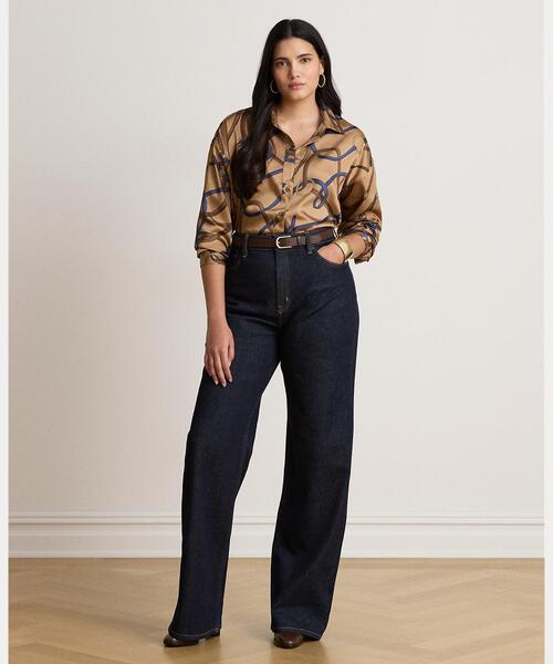 LAUREN RALPH LAUREN(ローレン ラルフ ローレン)の「リラックス フィット ベルティングプリント ツイル シャツ(シャツ/ブラウス・レディース・ブラウン系5・M/L/XXS/XS/S)」の7枚目の写真