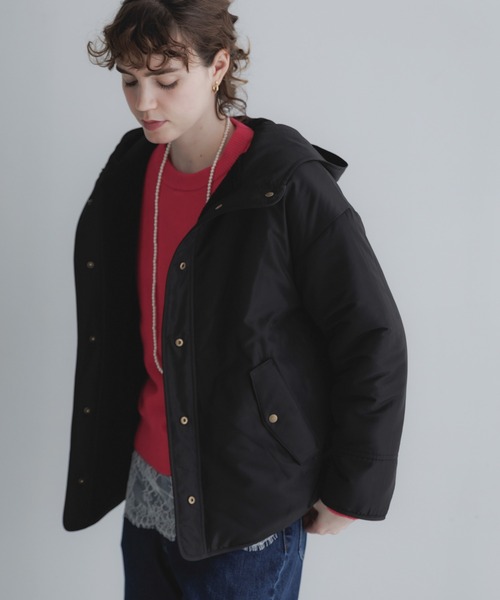 URBAN RESEARCH Sonny Label(アーバンリサーチサニーレーベル)の「リバーシブルボア撥水ショートコート(その他アウター・レディース・ブラック/チャコールグレー/アイボリー・FREE)」の2枚目の写真