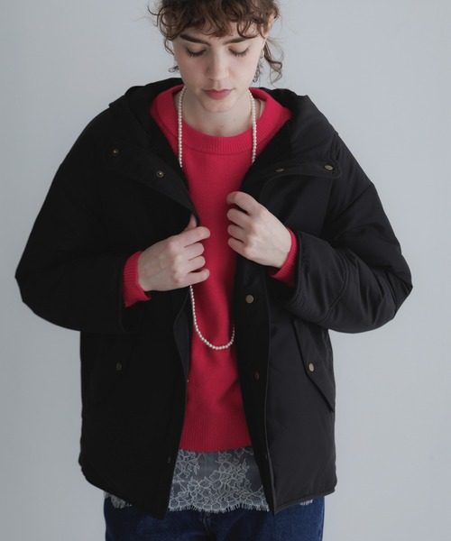 URBAN RESEARCH Sonny Label(アーバンリサーチサニーレーベル)の「リバーシブルボア撥水ショートコート(その他アウター・レディース・ブラック/チャコールグレー/アイボリー・FREE)」の4枚目の写真