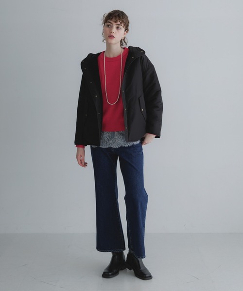 URBAN RESEARCH Sonny Label(アーバンリサーチサニーレーベル)の「リバーシブルボア撥水ショートコート(その他アウター・レディース・ブラック/チャコールグレー/アイボリー・FREE)」の7枚目の写真