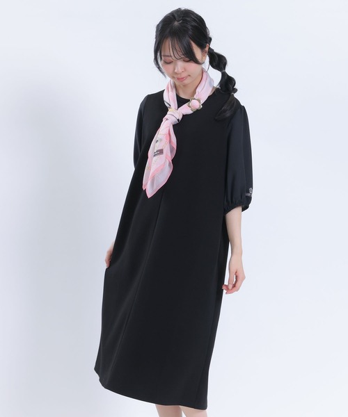 MARY QUANT(マリークワント)の「ボリューム袖ドッキング ワンピース(ワンピース・レディース・ブルーグレー/ブラック・M)」の2枚目の写真
