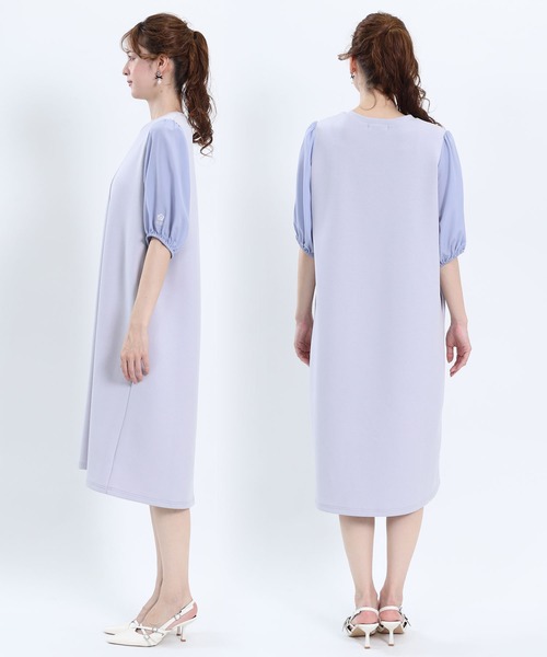MARY QUANT(マリークワント)の「ボリューム袖ドッキング ワンピース(ワンピース・レディース・ブルーグレー/ブラック・M)」の7枚目の写真