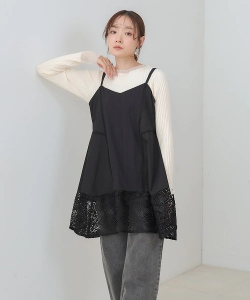 Bab(バブ)の「レース切り替えミニワンピピース(ワンピース・レディース・ホワイト系その他/ブラック/オフホワイト・MEDIUM)」の20枚目の写真
