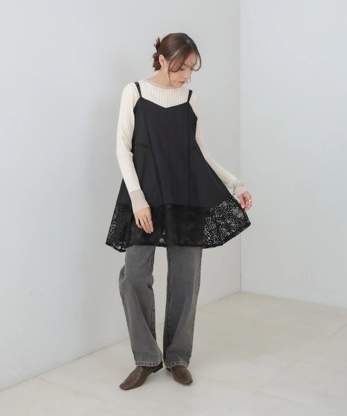 Bab(バブ)の「レース切り替えミニワンピピース(ワンピース・レディース・ホワイト系その他/ブラック/オフホワイト・MEDIUM)」の22枚目の写真