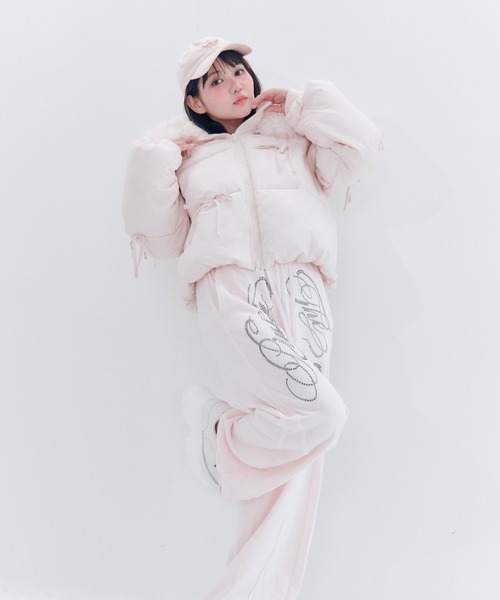 OLIVE des OLIVE(オリーブデオリーブ)の「Snow fur ショートエコダウン(ダウンジャケット/コート・レディース・アイボリー/ピンク/ブラック/ドット・FREE)」の17枚目の写真