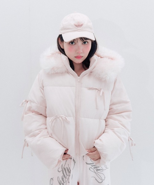 OLIVE des OLIVE(オリーブデオリーブ)の「Snow fur ショートエコダウン(ダウンジャケット/コート・レディース・アイボリー/ピンク/ブラック/ドット・FREE)」の18枚目の写真