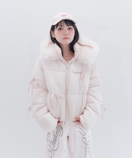 OLIVE des OLIVE(オリーブデオリーブ)の「Snow fur ショートエコダウン(ダウンジャケット/コート・レディース・アイボリー/ピンク/ブラック/ドット・FREE)」の19枚目の写真