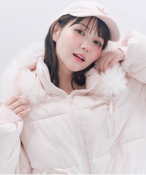 OLIVE des OLIVE(オリーブデオリーブ)の「Snow fur ショートエコダウン(ダウンジャケット/コート・レディース・アイボリー/ピンク/ブラック/ドット・FREE)」の20枚目の写真