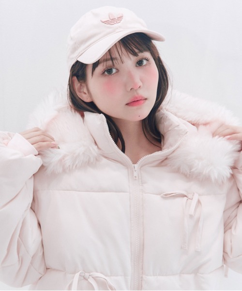 OLIVE des OLIVE(オリーブデオリーブ)の「Snow fur ショートエコダウン(ダウンジャケット/コート・レディース・アイボリー/ピンク/ブラック/ドット・FREE)」の21枚目の写真