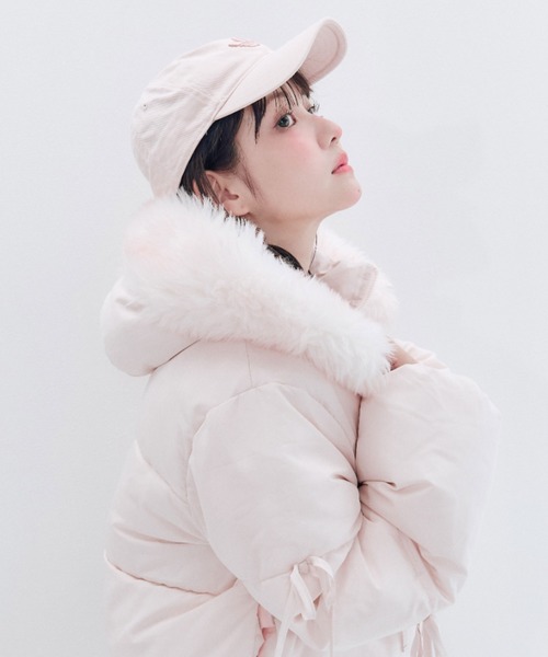 OLIVE des OLIVE(オリーブデオリーブ)の「Snow fur ショートエコダウン(ダウンジャケット/コート・レディース・アイボリー/ピンク/ブラック/ドット・FREE)」の22枚目の写真