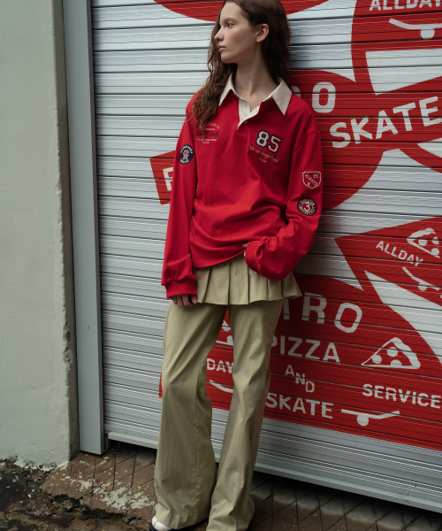 WAARFORWOMAN(ワール・フォー・ウーマン)の「W1152 プリーツレイヤードパンツ_ベージュ(その他パンツ・レディース・その他・SMALL/MEDIUM/LARGE)」の2枚目の写真