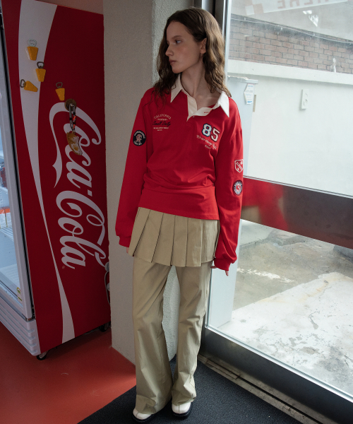 WAARFORWOMAN(ワール・フォー・ウーマン)の「W1152 プリーツレイヤードパンツ_ベージュ(その他パンツ・レディース・その他・SMALL/MEDIUM/LARGE)」の6枚目の写真