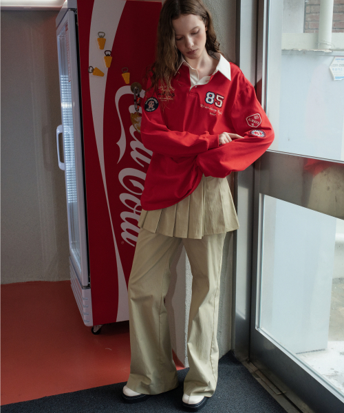 WAARFORWOMAN(ワール・フォー・ウーマン)の「W1152 プリーツレイヤードパンツ_ベージュ(その他パンツ・レディース・その他・SMALL/MEDIUM/LARGE)」の7枚目の写真