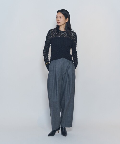 1er Arrondissement(プルミエアロンディスモン)の「カーブテーパードパンツ(その他パンツ・レディース・チャコールグレー・36/38)」の2枚目の写真