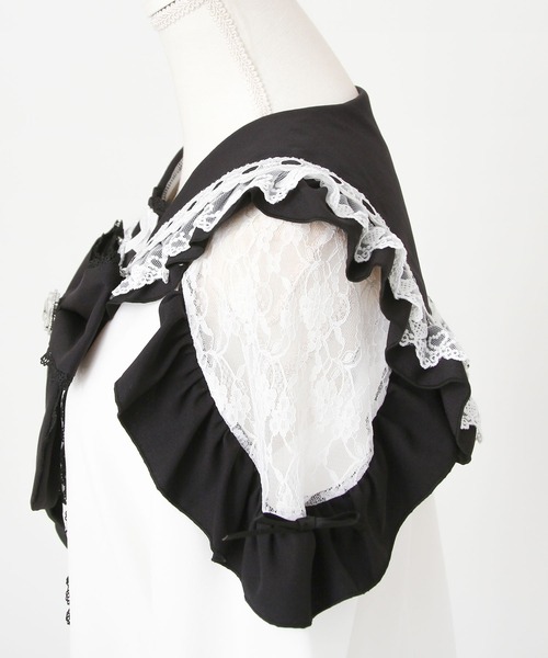 DearMyLoveWhip(ディアマイラブホイップ)の「ハートレースフリルビジューセーラーブラウス(シャツ/ブラウス・レディース・ピンク/ボルドー/ブラック×ホワイト・5L/4L)」の10枚目の写真