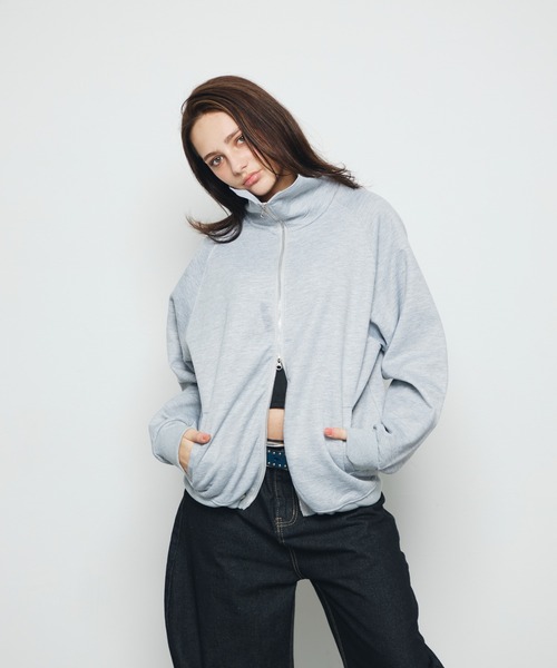 DAZE(デイズ)の「スタンドカラー ダブルジップスウェットブルゾン(ブルゾン・メンズ・グレー/ブラック・SMALL/MEDIUM/LARGE)」の8枚目の写真