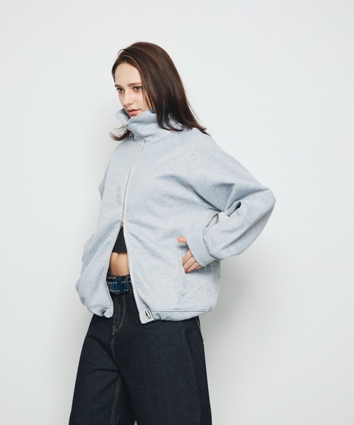 DAZE(デイズ)の「スタンドカラー ダブルジップスウェットブルゾン(ブルゾン・メンズ・グレー/ブラック・SMALL/MEDIUM/LARGE)」の10枚目の写真
