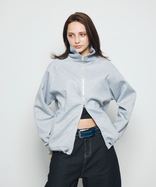 DAZE(デイズ)の「スタンドカラー ダブルジップスウェットブルゾン(ブルゾン・メンズ・グレー/ブラック・SMALL/MEDIUM/LARGE)」の11枚目の写真