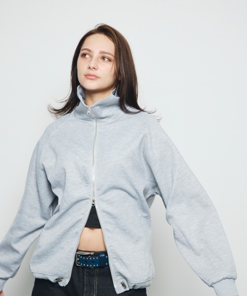 DAZE(デイズ)の「スタンドカラー ダブルジップスウェットブルゾン(ブルゾン・メンズ・グレー/ブラック・SMALL/MEDIUM/LARGE)」の12枚目の写真