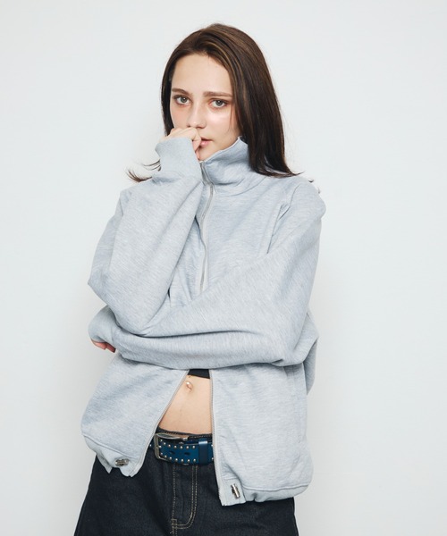 DAZE(デイズ)の「スタンドカラー ダブルジップスウェットブルゾン(ブルゾン・メンズ・グレー/ブラック・SMALL/MEDIUM/LARGE)」の17枚目の写真