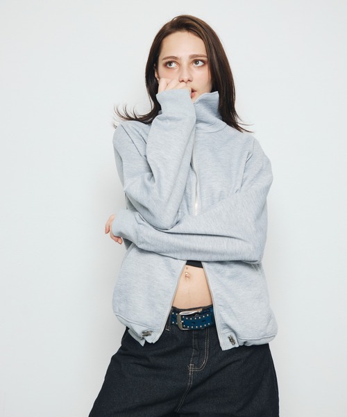 DAZE(デイズ)の「スタンドカラー ダブルジップスウェットブルゾン(ブルゾン・メンズ・グレー/ブラック・SMALL/MEDIUM/LARGE)」の18枚目の写真