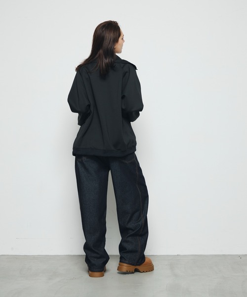DAZE(デイズ)の「スタンドカラー ダブルジップスウェットブルゾン(ブルゾン・メンズ・グレー/ブラック・SMALL/MEDIUM/LARGE)」の6枚目の写真