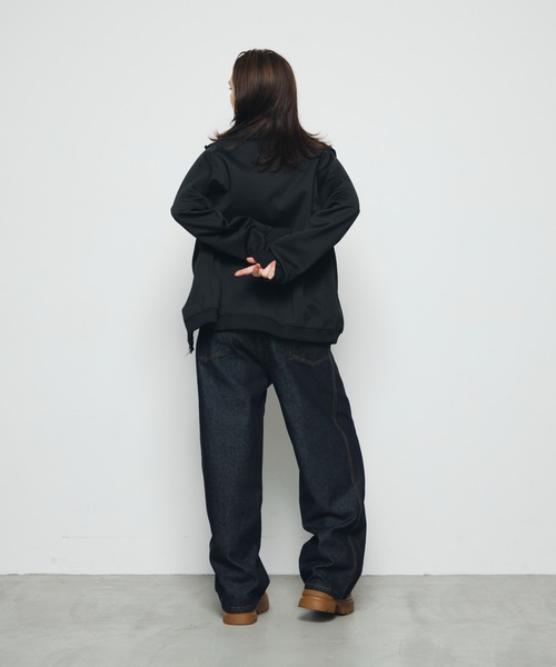 DAZE(デイズ)の「スタンドカラー ダブルジップスウェットブルゾン(ブルゾン・メンズ・グレー/ブラック・SMALL/MEDIUM/LARGE)」の7枚目の写真