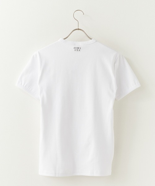 AVIREX(アヴィレックス)の「AVIREX/アビレックス DAILY S/S RIB HENLY NECK TEE デイリー 半袖 リブ ヘンリーネック Tシャツ 抗菌防臭 スリムフィット 肉厚 メンズ レディース 2026年 夏 夏服(Tシャツ/カットソー・メンズ・オリーブ/ホワイト/ブラック/ブルー・L/S/M)」の5枚目の写真