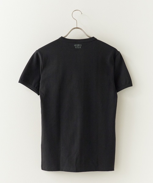 AVIREX(アヴィレックス)の「AVIREX/アビレックス DAILY S/S RIB HENLY NECK TEE デイリー 半袖 リブ ヘンリーネック Tシャツ 抗菌防臭 スリムフィット 肉厚 メンズ レディース 2026年 夏 夏服(Tシャツ/カットソー・メンズ・オリーブ/ホワイト/ブラック/ブルー・L/S/M)」の6枚目の写真