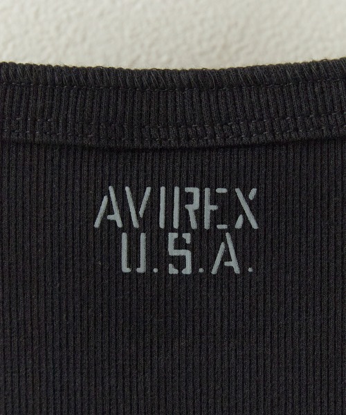 AVIREX(アヴィレックス)の「AVIREX/アビレックス DAILY S/S RIB HENLY NECK TEE デイリー 半袖 リブ ヘンリーネック Tシャツ 抗菌防臭 スリムフィット 肉厚 メンズ レディース 2026年 夏 夏服(Tシャツ/カットソー・メンズ・オリーブ/ホワイト/ブラック/ブルー・L/S/M)」の15枚目の写真
