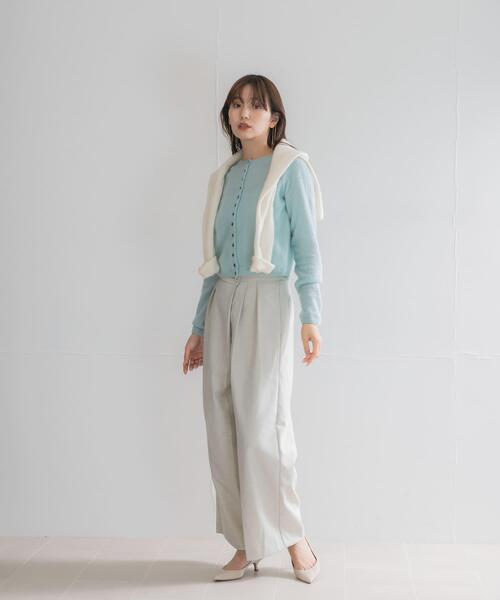 URBAN RESEARCH ROSSO WOMEN(アーバンリサーチ ロッソ)の「タックデザインパンツ(その他パンツ・レディース・ブラック/ライトベージュ・36/38)」の17枚目の写真