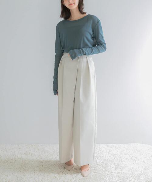 URBAN RESEARCH ROSSO WOMEN(アーバンリサーチ ロッソ)の「タックデザインパンツ(その他パンツ・レディース・ブラック/ライトベージュ・36/38)」の18枚目の写真