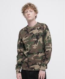 AVIREX | 《直営店限定》MINI WAFFLE CAMO L/S T-SHIRT / ミニワッフル カモ 長袖Tシャツ / AVIREX / アヴィレックス(Tシャツ/カットソー)