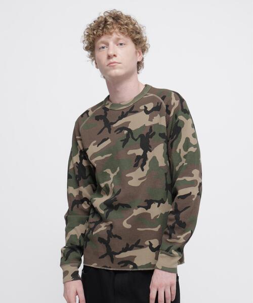 直営店限定》MINI WAFFLE CAMO L/S T-SHIRT / ミニワッフル カモ 長袖T