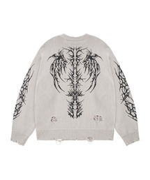 ニット｜Distressed Tribal Bones Crew Knit｜SUPPLIER