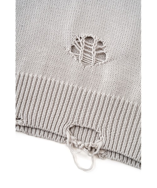 SUPPLIER(サプライヤー)の「ニット|Distressed Tribal Bones Crew Knit|SUPPLIER(ニット/セーター・メンズ・ブラック/グレー・SMALL/MEDIUM/LARGE/X-LARGE)」の6枚目の写真