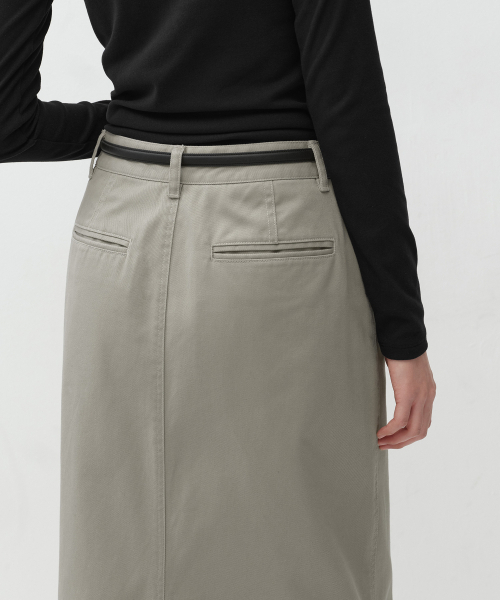 MUSINSA STANDARD WOMAN（ムシンサスタンダードウーマン）の「ウィメンズ CP マキシスカート [グレイッシュベージュ]（スカート・レディース・その他・SMALL/MEDIUM/LARGE/X-SMALL）」の5枚目の写真