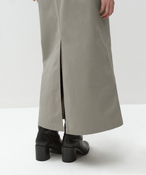 MUSINSA STANDARD WOMAN（ムシンサスタンダードウーマン）の「ウィメンズ CP マキシスカート [グレイッシュベージュ]（スカート・レディース・その他・SMALL/MEDIUM/LARGE/X-SMALL）」の7枚目の写真