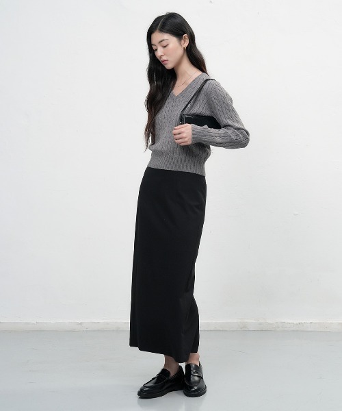 GENERAL IDEA(ジェネラルアイデア)の「【GENERAL IDEA】GNRLロゴウールケーブルVネックニットプルオーバー / WOOL CABLE V-NECK PULLOVER(ニット/セーター・レディース・グレー/ホワイト/ネイビー/ブラック・S/M/L)」の20枚目の写真