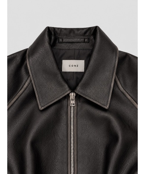 CONZ(コンズ)の「balloon blouson vintage faux leather(ブルゾン・メンズ・ブラック/ダークブラウン・2/1/3)」の6枚目の写真