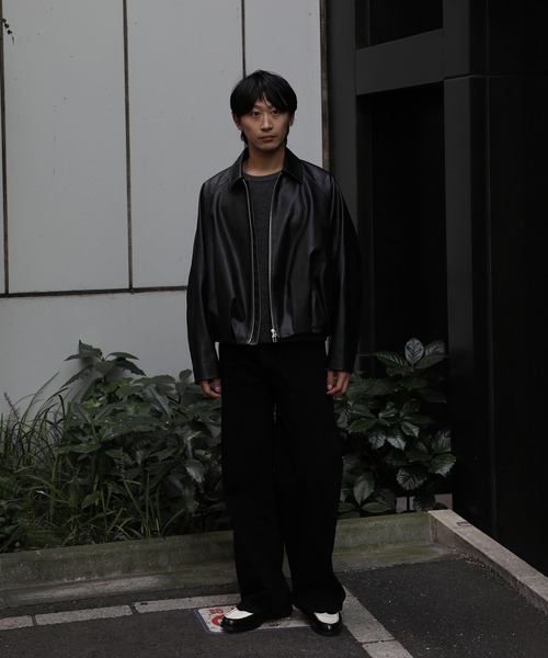 CONZ(コンズ)の「balloon blouson vintage faux leather(ブルゾン・メンズ・ブラック/ダークブラウン・2/1/3)」の10枚目の写真