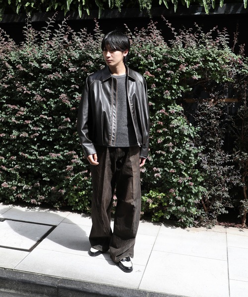 CONZ(コンズ)の「balloon blouson vintage faux leather(ブルゾン・メンズ・ブラック/ダークブラウン・2/1/3)」の14枚目の写真