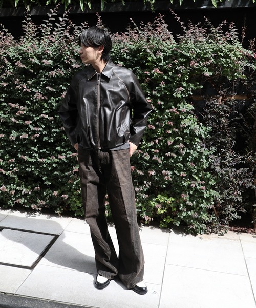 CONZ(コンズ)の「balloon blouson vintage faux leather(ブルゾン・メンズ・ブラック/ダークブラウン・2/1/3)」の15枚目の写真